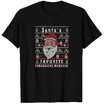 Discover Santas XMAS Ugly Christmas Purchasing-Manager T Shirts