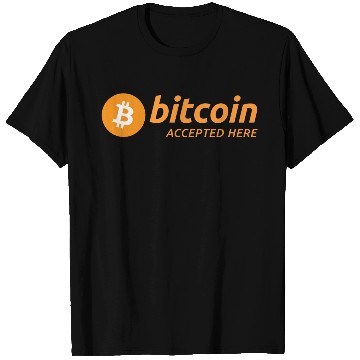 Discover Bitcoin Accepted Here Promo T Shirts