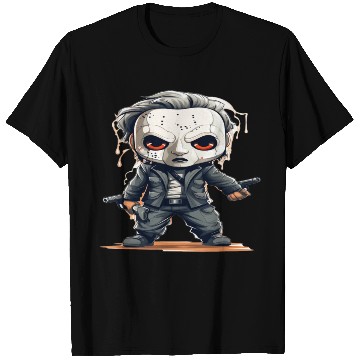 Discover Chibi Horror Icon - Cute yet Deadly Masked Charact T Shirts