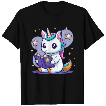 Discover Magic Unicorn Reading T Shirts