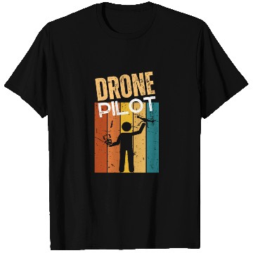 Discover Drone Pilot Quadcopter Vintage Retro Funny Drone T Shirts