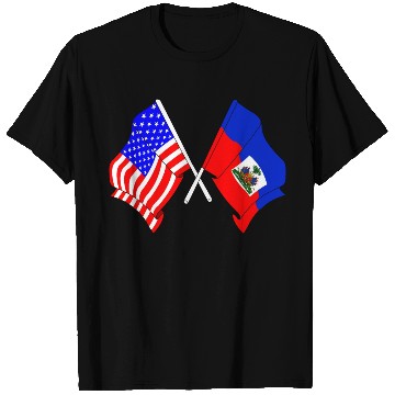 Discover USA flag USA, Haiti flag T Shirts