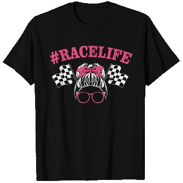 Discover Messy Bun Sunglasses Drag Racing Mom Race T Shirts