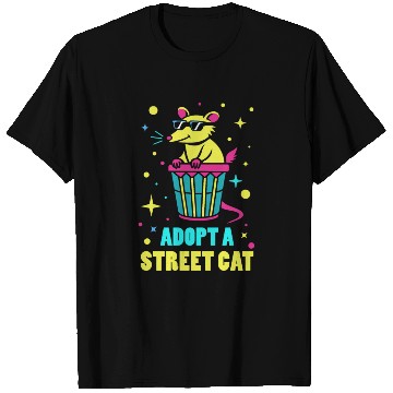 Discover Adopt A Street Cat Possum Opossum 80s Style T Shirts