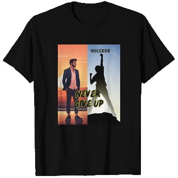 Discover T Shirts never give up