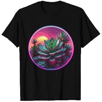 Discover Synthwave Succulent Art T Shirts