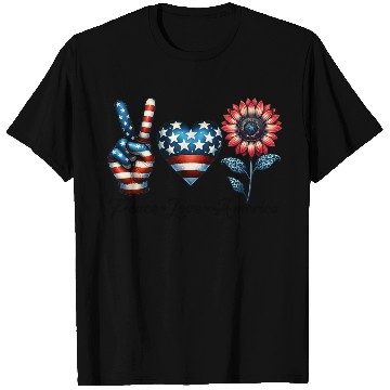 Discover Peace Love America T Shirts
