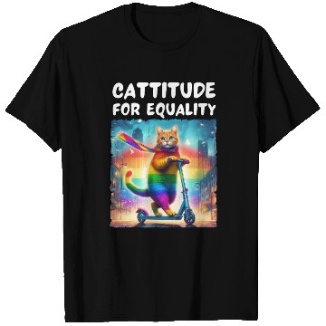 Discover Gay pride. Cattitude for equality T Shirts