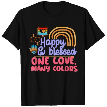 Discover pride month, happy and blessed, love is love T Shirts