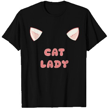 Discover Cute Cat Lady T Shirts with Kitty Ears for Cat Lover