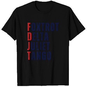 Discover FOXTROT DELTA JULIET TANGO WHITE T Shirts