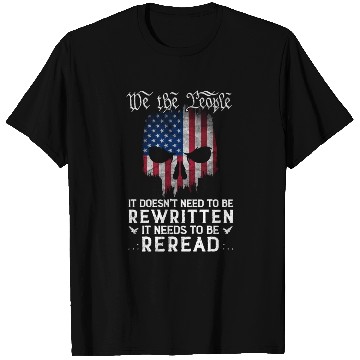Discover Patriot Skull US Flag USA Constitution Needs To T Shirts