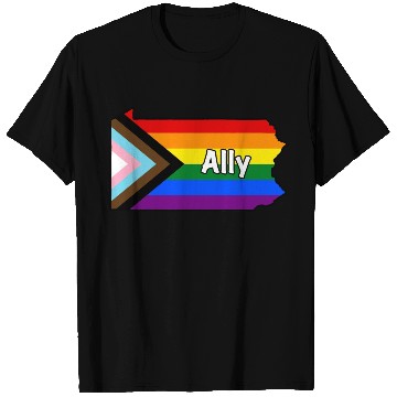 Discover Pennsylvania Pride Ally Progress Flag T Shirts