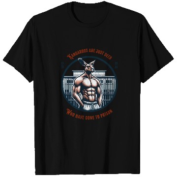 Discover Kangaroo in prison funny T Shirts australia design