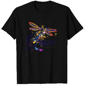 Discover Amazing Grace Dragonfly splatter T Shirts
