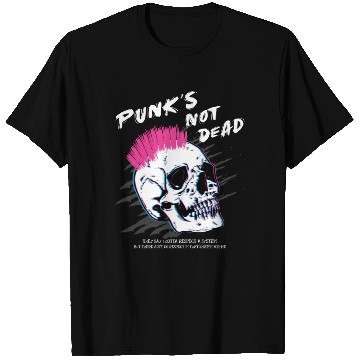 Discover Punks Not Dead - Skull Punk Rock Music - Old T Shirts