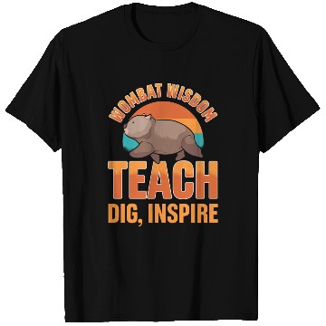 Discover Wombat Wisdom: Teach, Dig, Inspire Wombat Teacher T Shirts