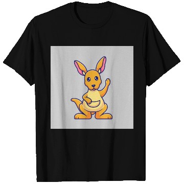 Discover Cute Kangaroo Waving Hand: Cartoon Vector Icon Ill T Shirts