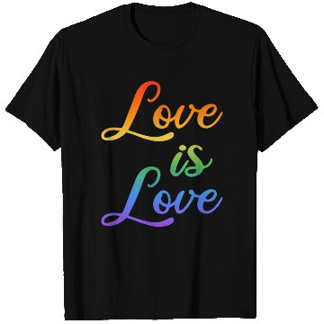 Discover love is love rainbow colored letters T Shirts