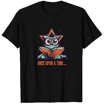 Discover Once Upon a Time: Book-Reading Owl T Shirts
