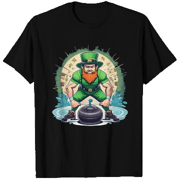 Discover St. Patrick's Day Shamrock St Paddy's Day Curling T Shirts