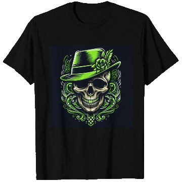 Discover green skeleton in neonic style T Shirts