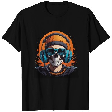 Discover Skull head singing T Shirts