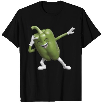 Discover Green Bell Pepper Dabbing Realistic T Shirts