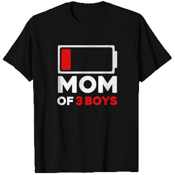 Discover Tired Mom Of 3 Boys Low Battery T Shirts