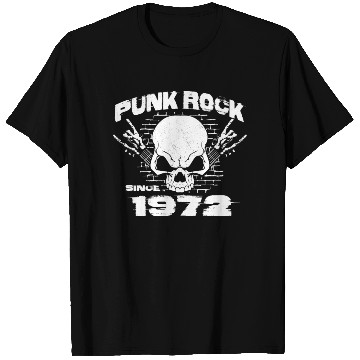 Discover Punk Rock Since 1972 - Skull Rock Hands 52nd T Shirts
