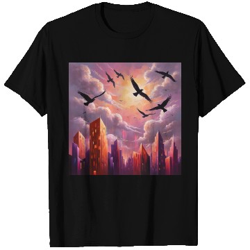 Discover Geometric Twilight City T Shirts