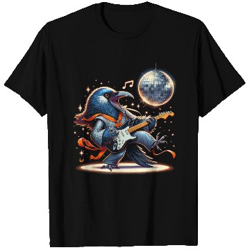 Discover Disco Ball Guitar Raven T Shirts