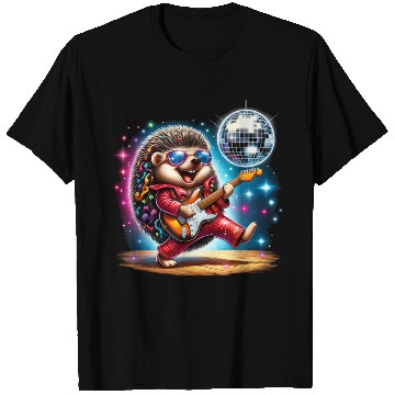 Discover Disco Ball Guitar Hedgehog T Shirts
