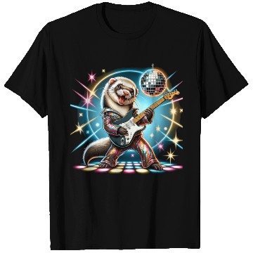 Discover Disco Ball Guitar Ferret T Shirts