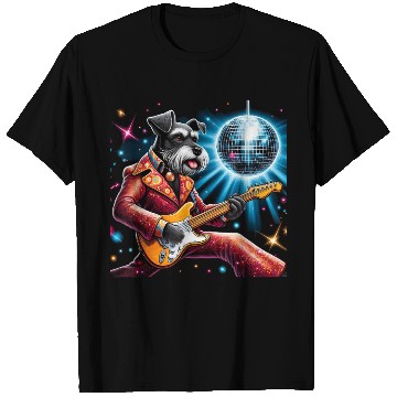 Discover Disco Miniature Schnauzer dog T Shirts
