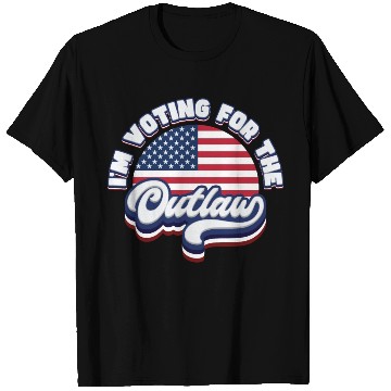 Discover I'm Voting For The Outlaw - US Flag T Shirts