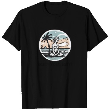Discover Beach Yoga, Baby! T Shirts