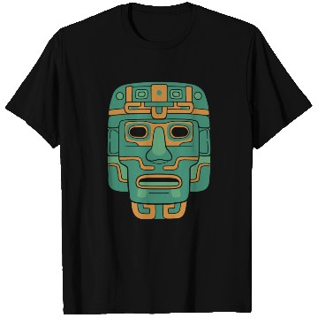 Discover Aztec God Ancient Mythology Huitzilopochtli Mask T Shirts