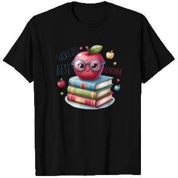 Discover Worlds Best Teacher Apple And Books For Teacher T Shirts