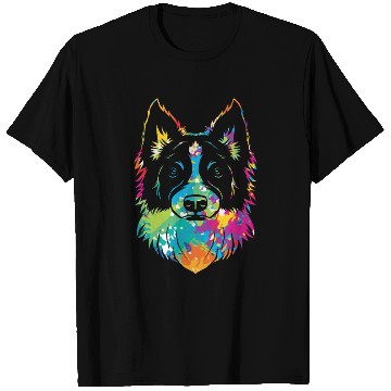 Discover Pop Art Style Dog Face Puppy Border Collie T Shirts