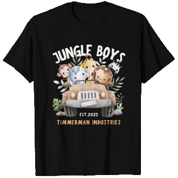Discover Brown and White Cute Watercolor Jungle T Shirts