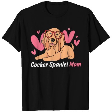 Discover Cute Cocker Spaniel Mom Dog With Glasses T Shirts