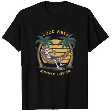 Discover Skeleton in the Hammock Beach Vacation T Shirts