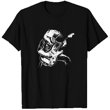 Discover Rock and Roll Otter Guitar T Shirts