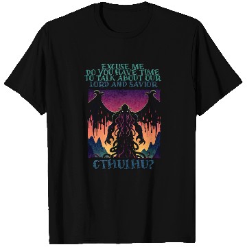 Discover Lord & Savior Cthulhu Cult Lovecraft Necronomicon T Shirts