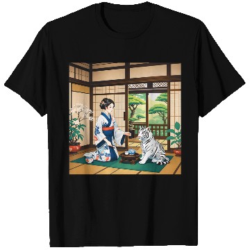 Discover Fantasy Kimono Tiger Premium T Shirts