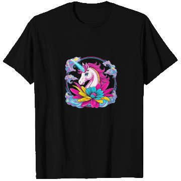 Discover Unicorn flowers colors T Shirts