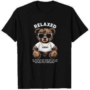 Discover Relaxed Teddy Bear with Sunglasses T Shirts