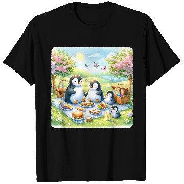 Discover Penguin Flowers Butterflies Premium T Shirts