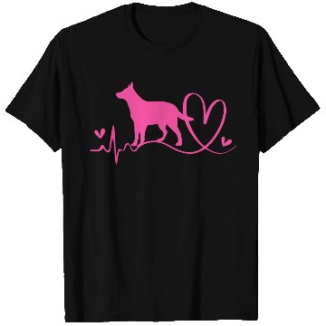 Discover Cute Heartbeat Australian Cattle Dog For Women T Shirts